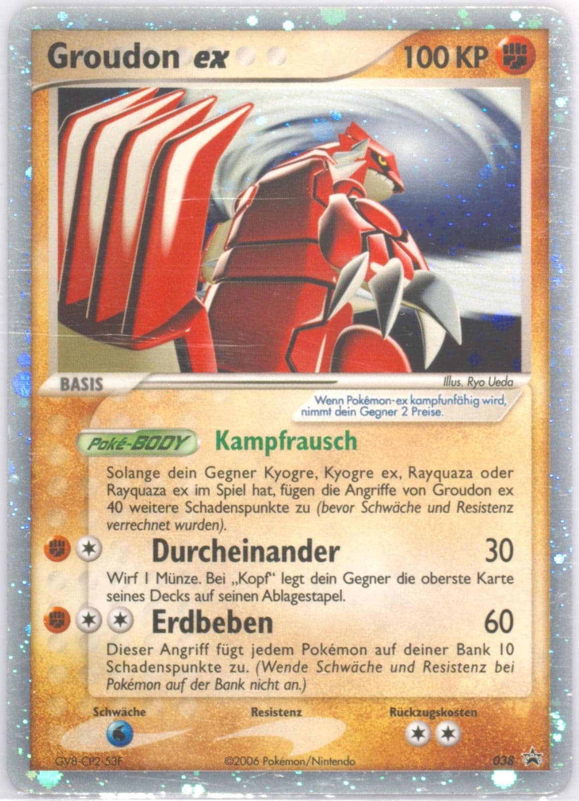 Groudon EX-Holo EX Collector's Tins-German (038) 2006 Pokemon Black Star Promos