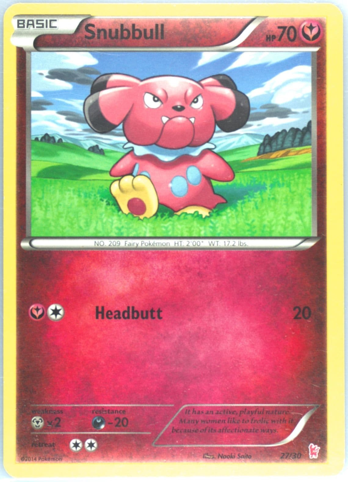 Snubbull (27) 2014 Pokemon XY Sylveon Half Deck