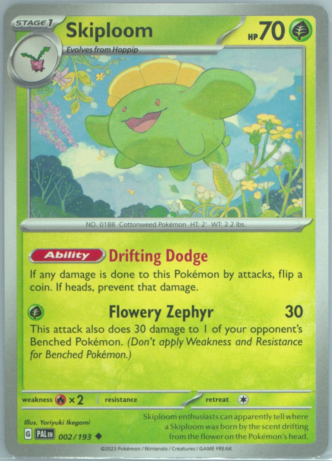Skiploom (002) 2023 Pokemon Pal EN-Paldea Evolved