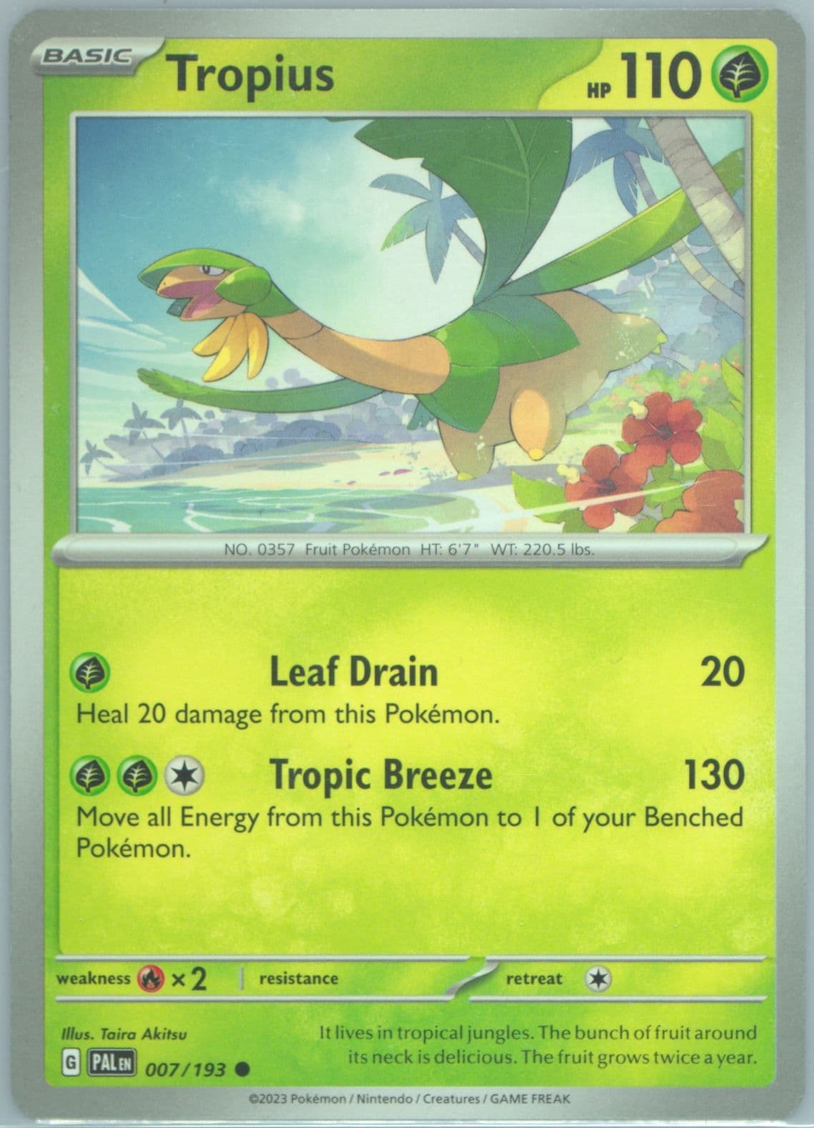 Tropius (007) 2023 Pokemon Pal EN-Paldea Evolved