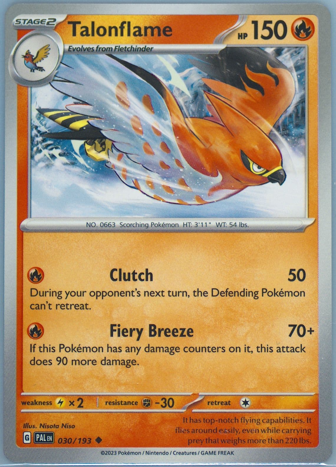 Talonflame (030) 2023 Pokemon Pal EN-Paldea Evolved
