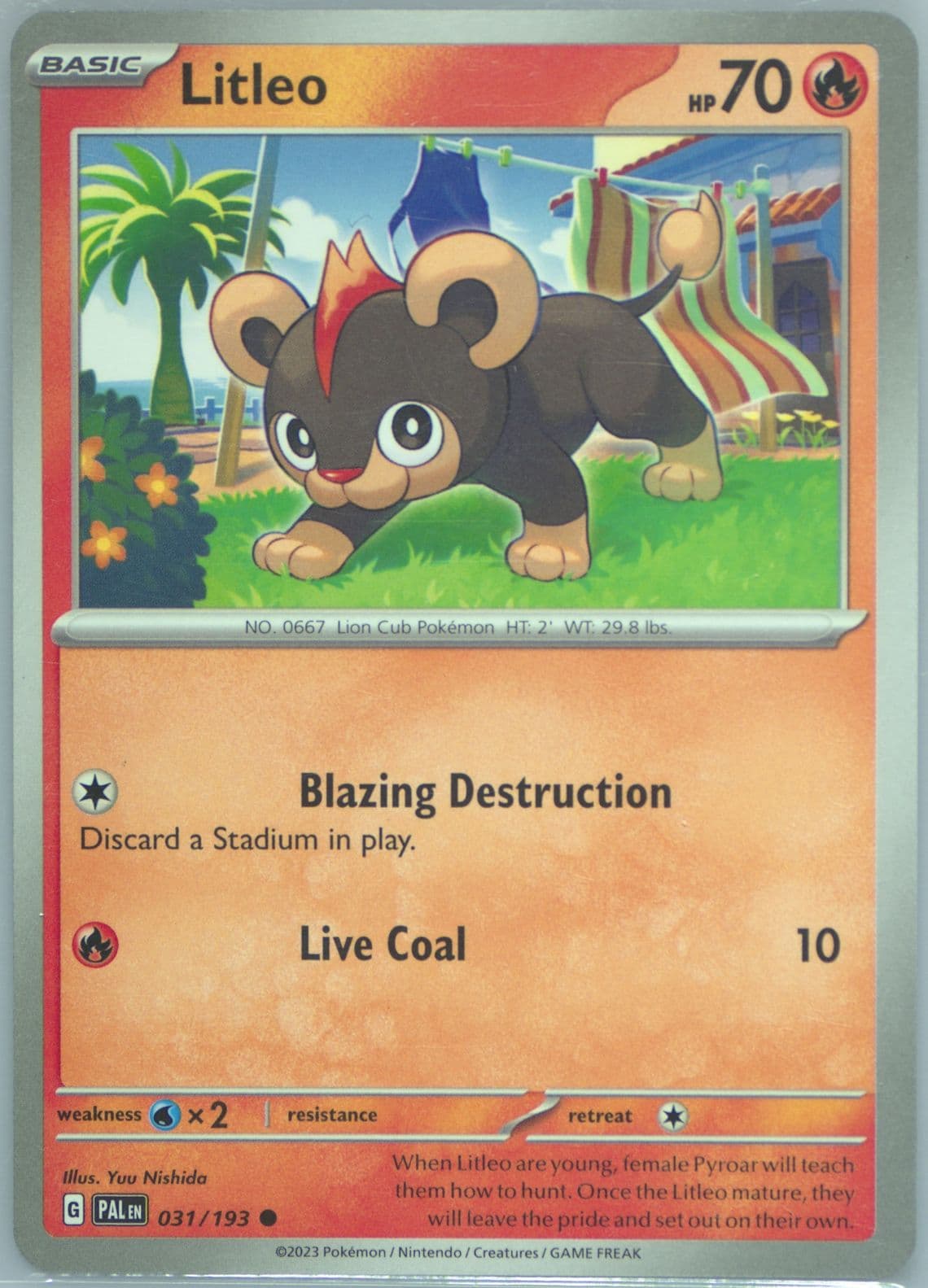 Litleo (031) 2023 Pokemon Pal EN-Paldea Evolved
