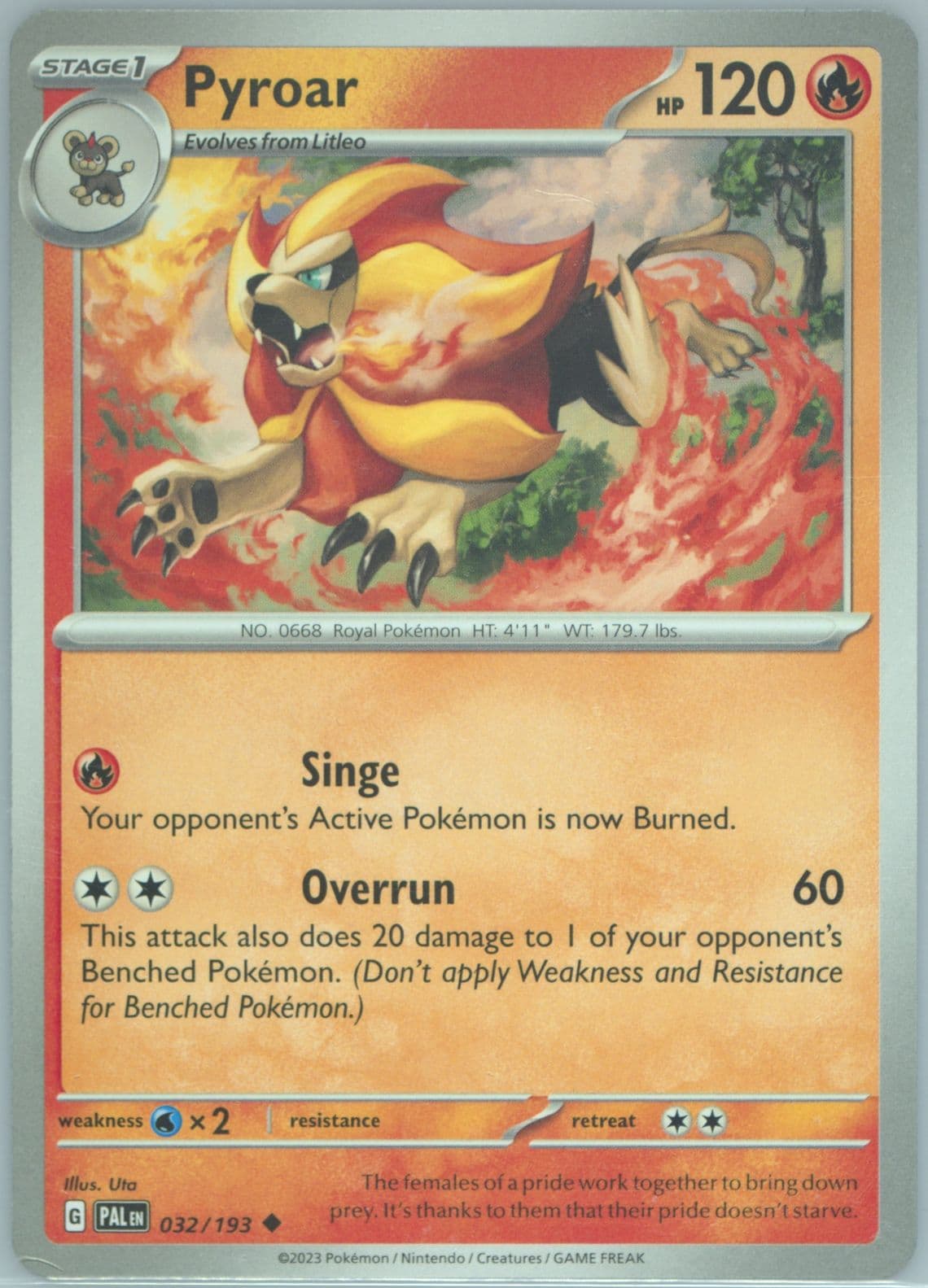 Pyroar (032) 2023 Pokemon Pal EN-Paldea Evolved