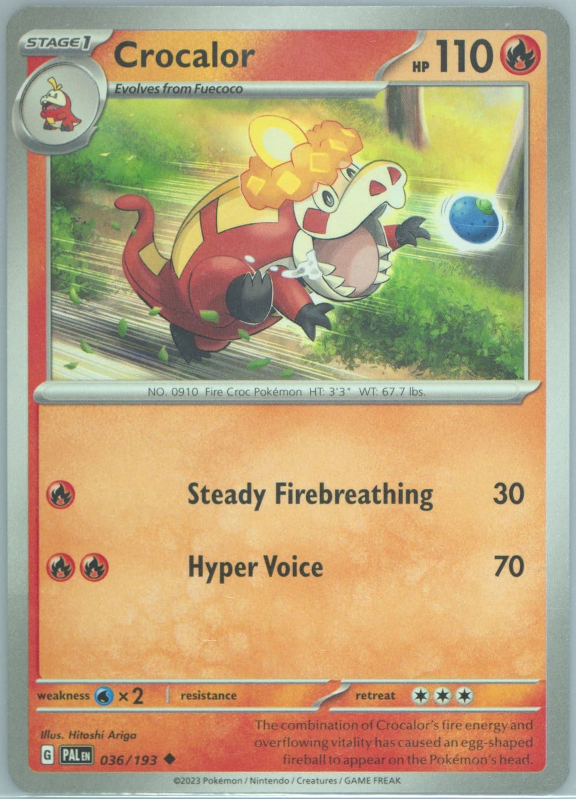 Crocalor (036) 2023 Pokemon Pal EN-Paldea Evolved