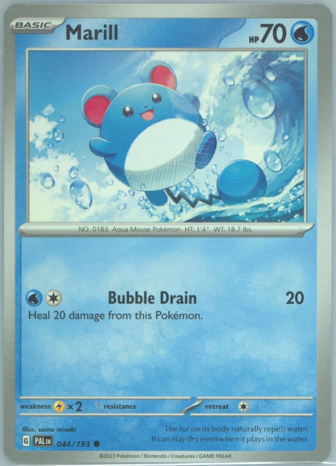 Marill (044) 2023 Pokemon Pal EN-Paldea Evolved