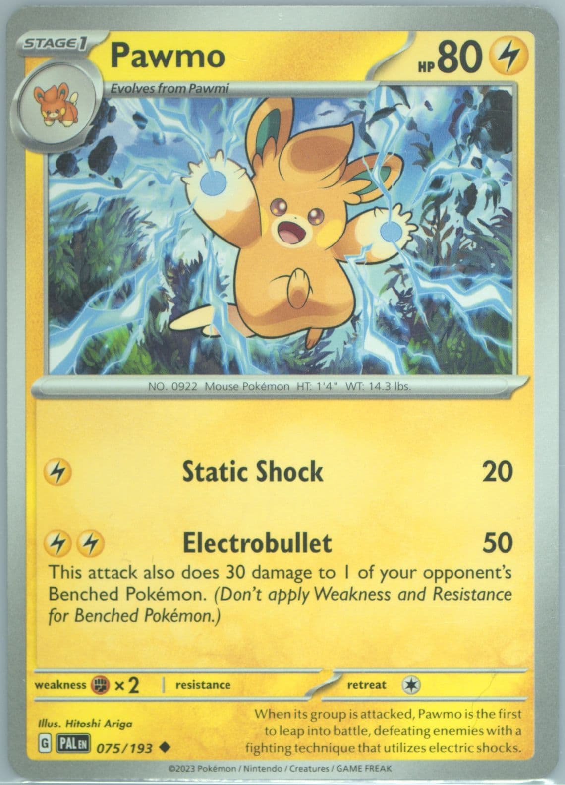 Pawmo (075) 2023 Pokemon Pal EN-Paldea Evolved