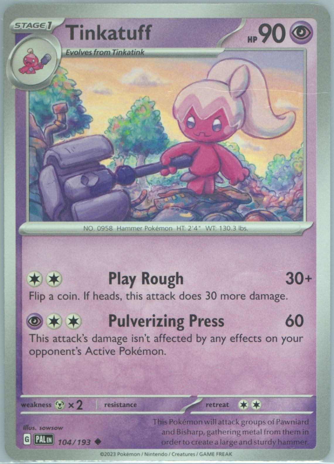 Tinkatuff (104) 2023 Pokemon Pal EN-Paldea Evolved