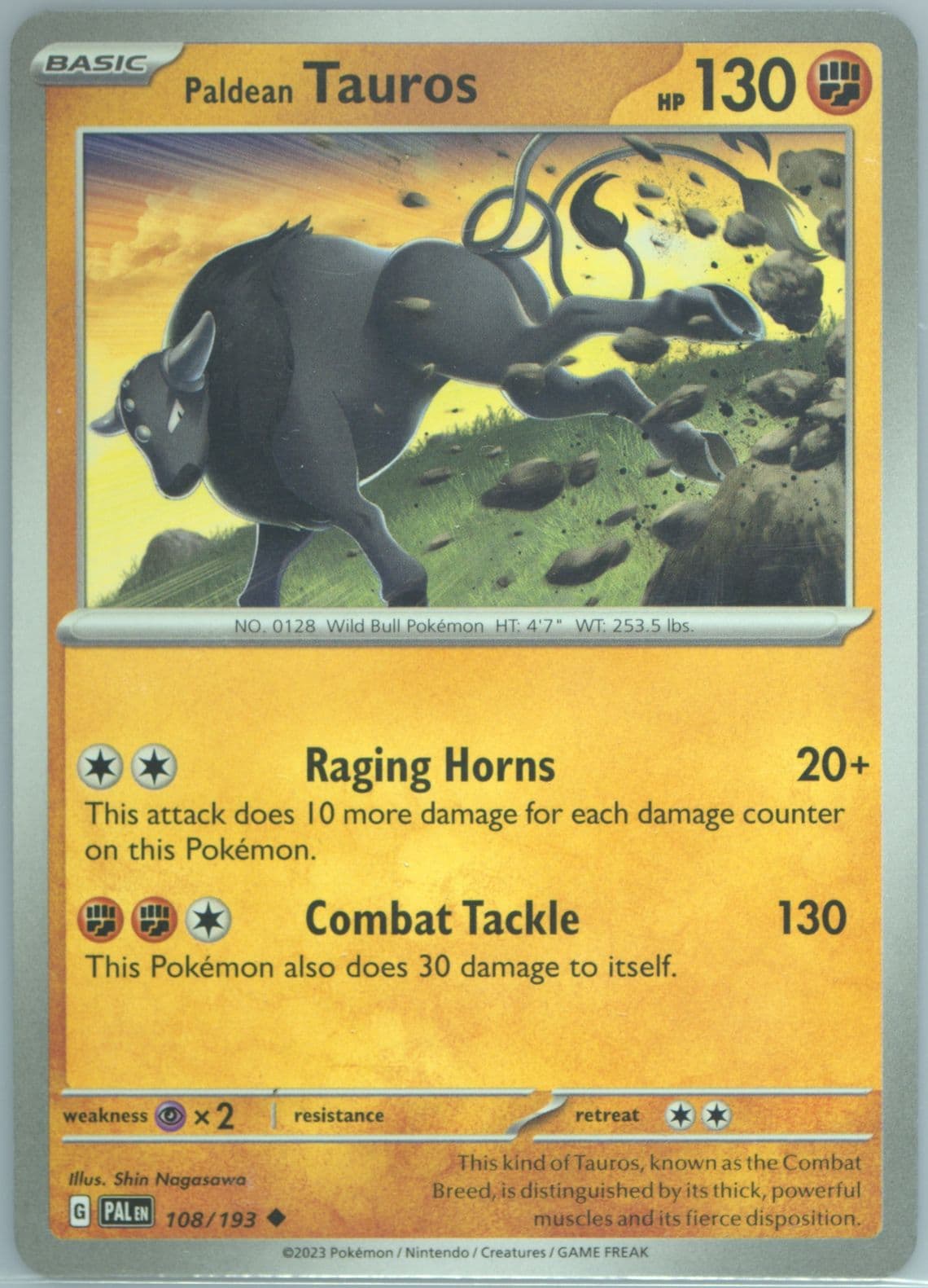 Paldean Tauros (108) 2023 Pokemon Pal EN-Paldea Evolved