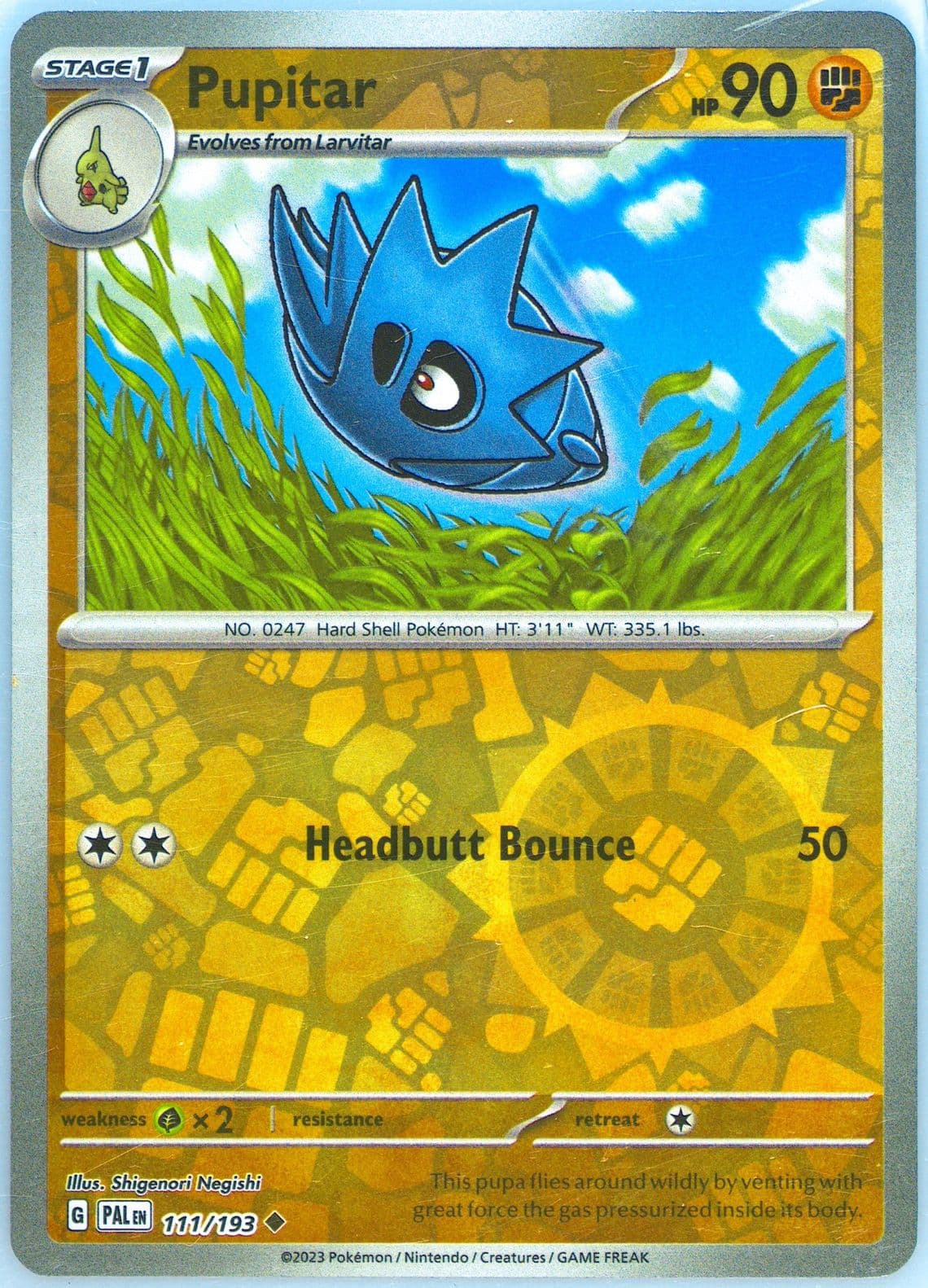 Pupitar (111) 2023 Pokemon Pal EN-Paldea Evolved
