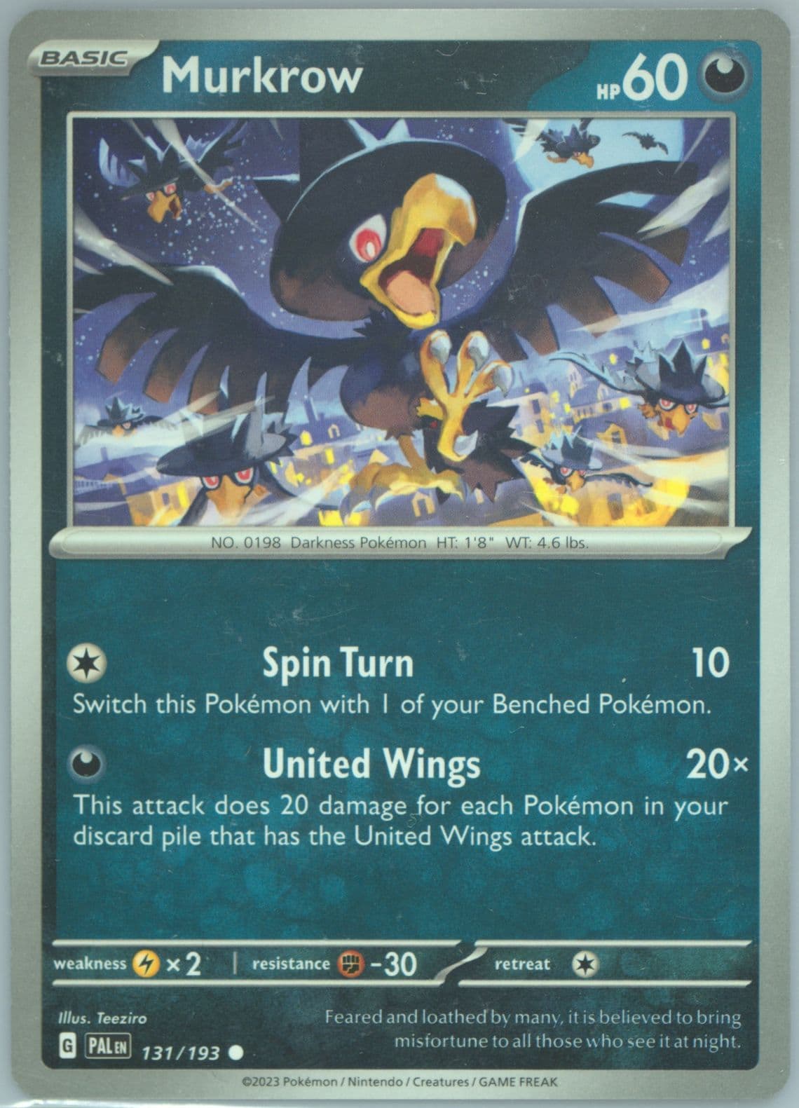 Murkrow (131) 2023 Pokemon Pal EN-Paldea Evolved
