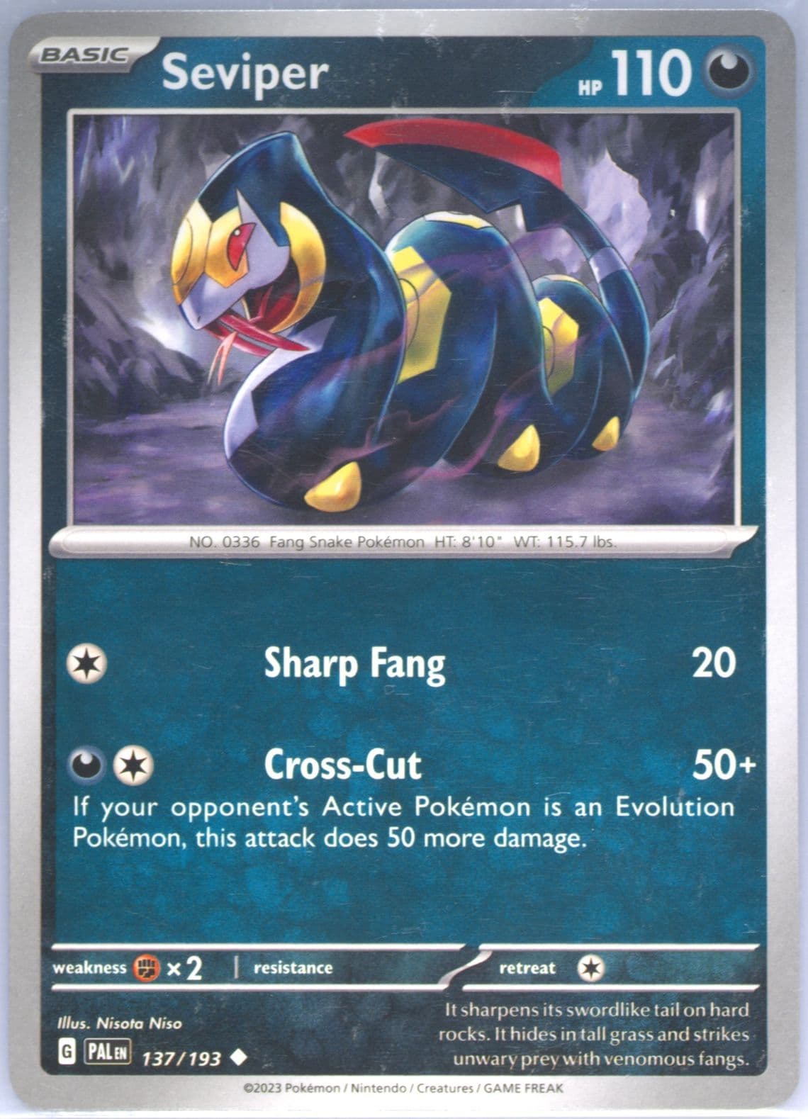 Seviper (137) 2023 Pokemon Pal EN-Paldea Evolved
