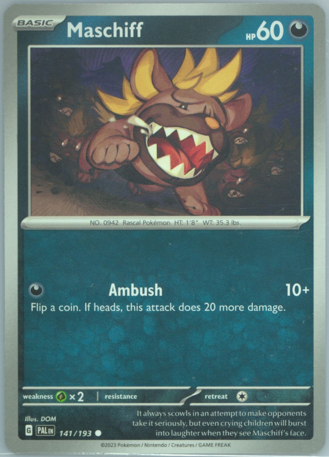 Maschiff (141) 2023 Pokemon Pal EN-Paldea Evolved