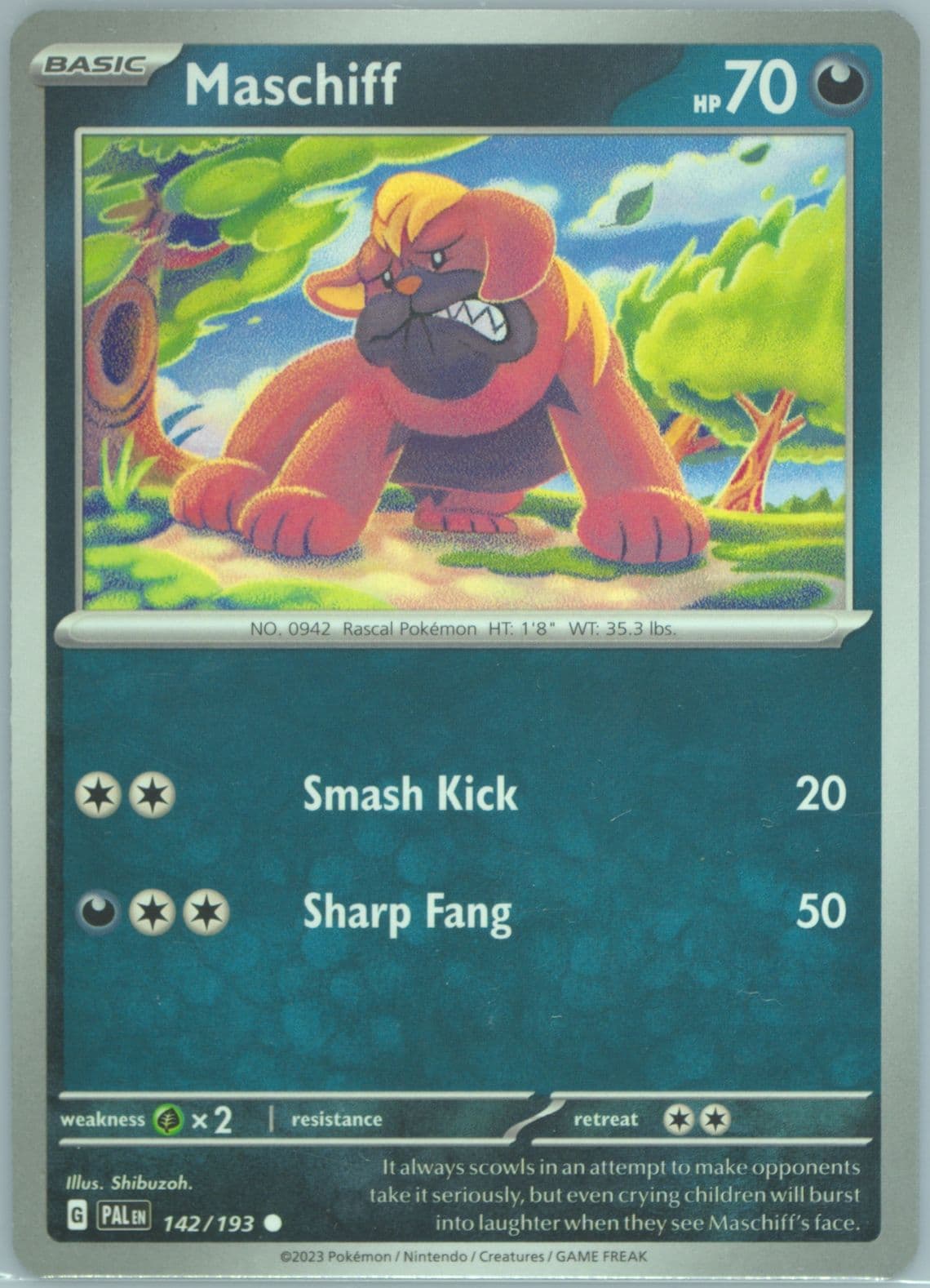 Maschiff (142) 2023 Pokemon Pal EN-Paldea Evolved