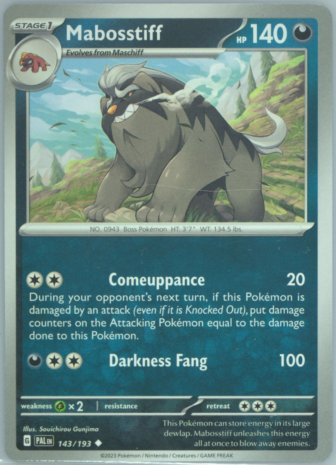 Mabosstiff (143) 2023 Pokemon Pal EN-Paldea Evolved