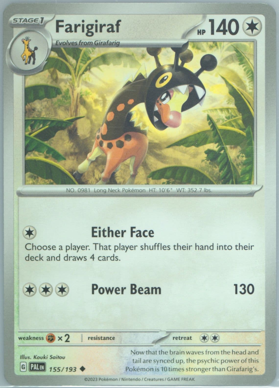 Farigiraf (155) 2023 Pokemon Pal EN-Paldea Evolved