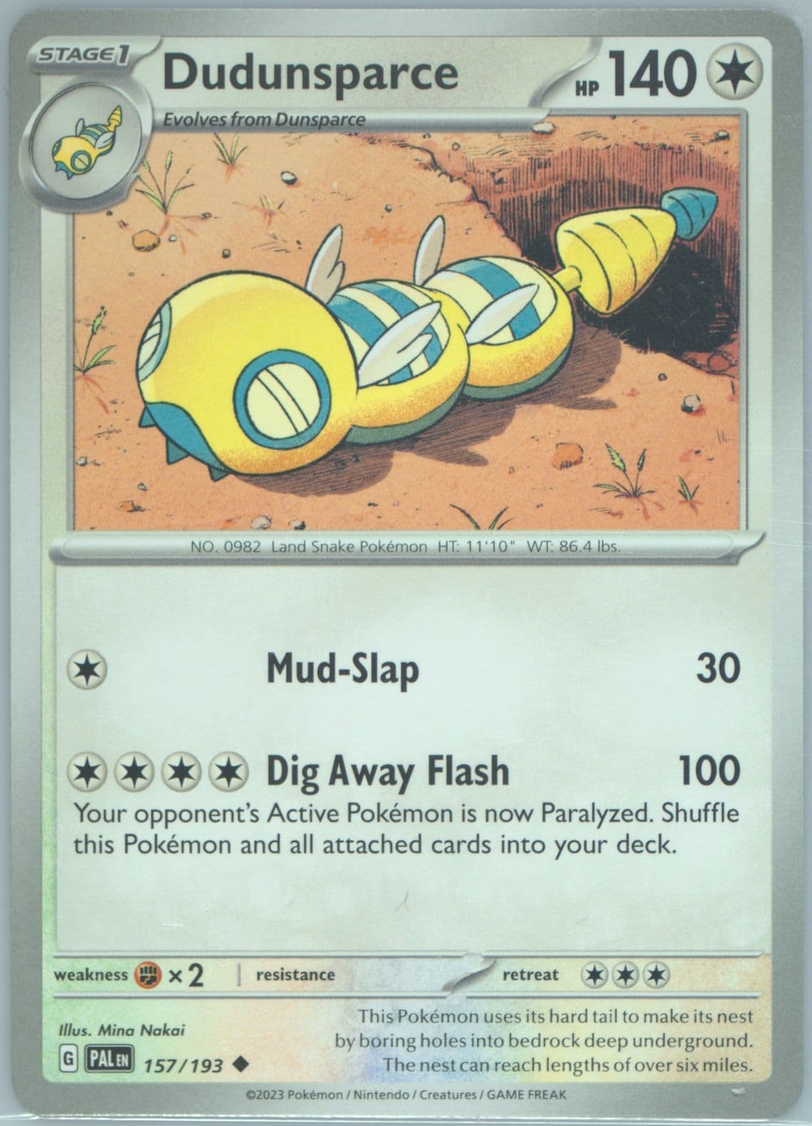 Dudunsparce (157) 2023 Pokemon Pal EN-Paldea Evolved