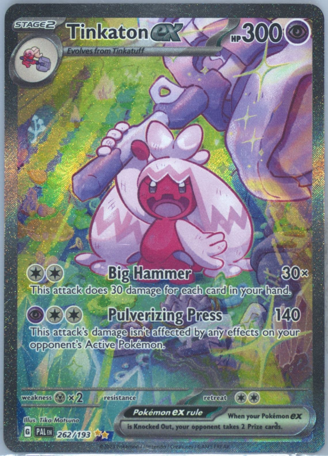 Tinkaton EX Special Illustration Rare (262) 2023 Pokemon Pal EN-Paldea Evolved