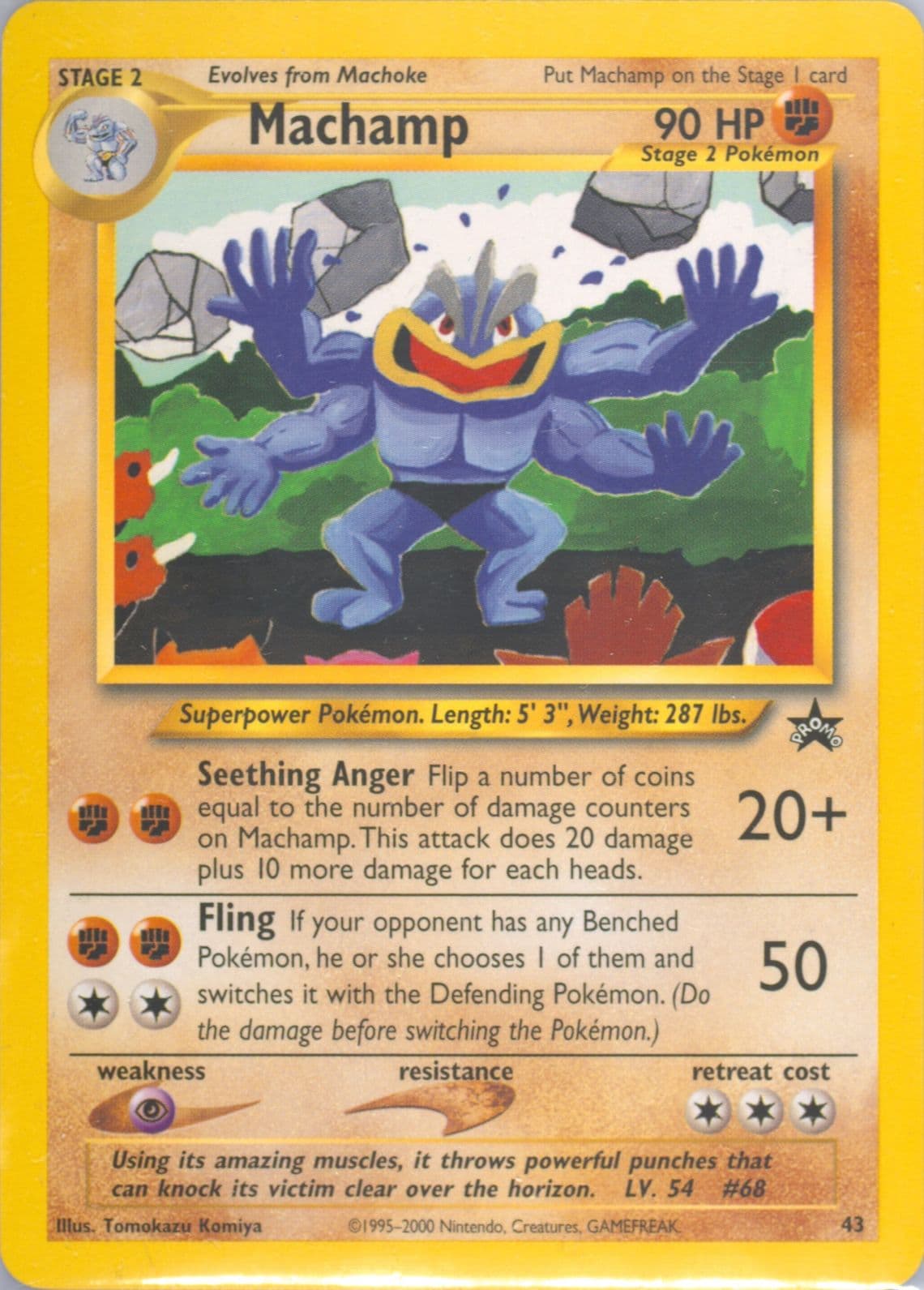 Machamp (43) 2002 Pokemon League Promo Black Star