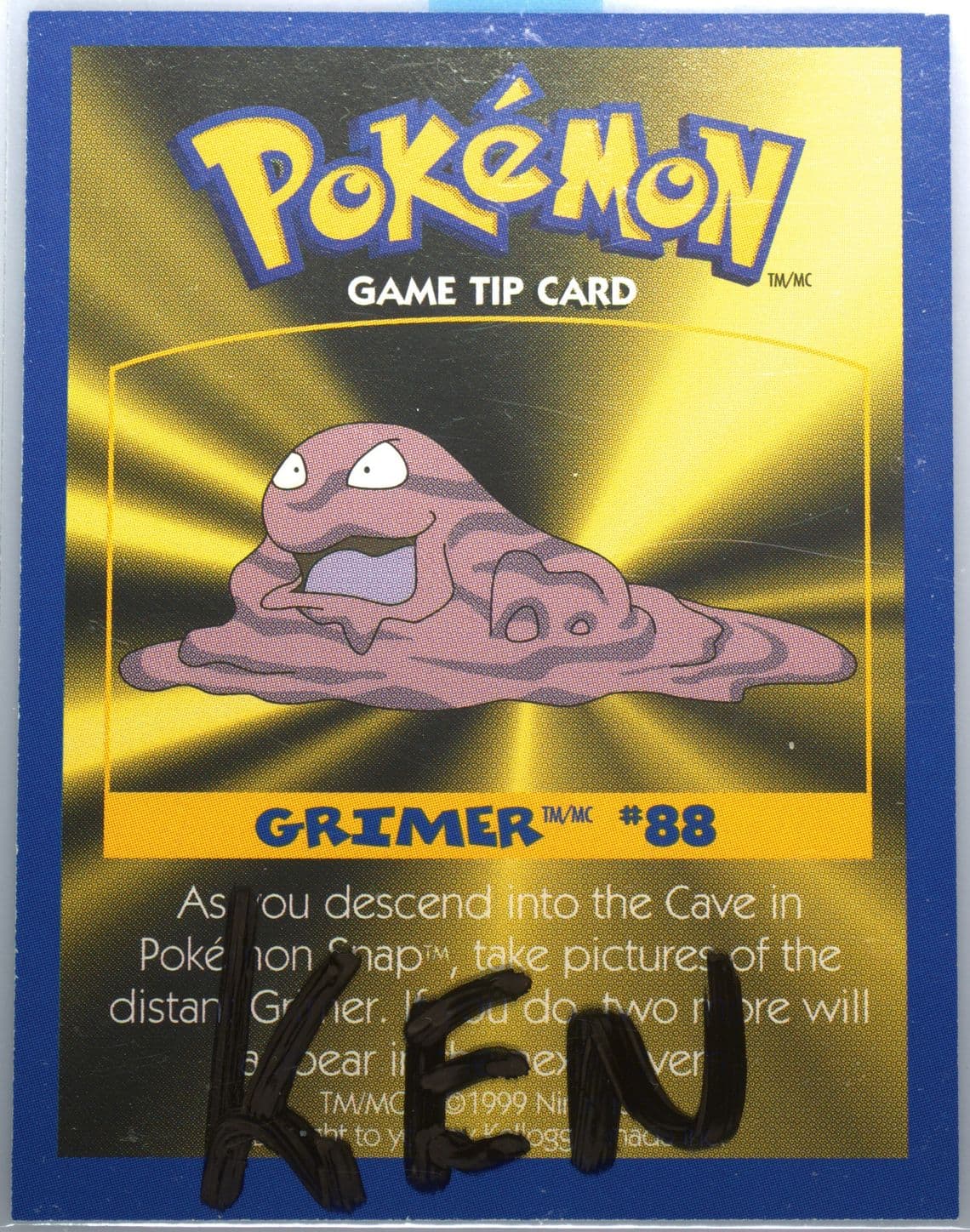 Grimer 1999 Kellogg's Pokemon Game Tips