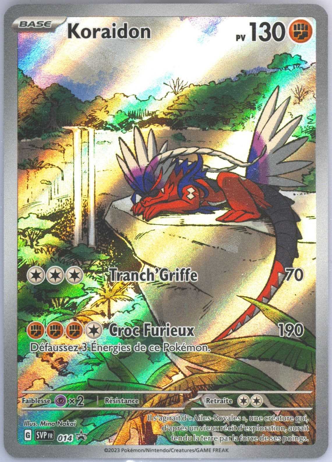 Koraidon Scarlet & Violet Elite Trainer Box-Koraidon (014) 2023 Pokemon French Svp FR-SV Black Star Promo