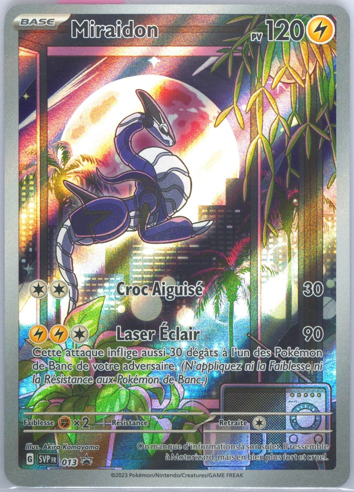 Miraidon Scarlet & Violet Elite Trainer Box-Miraidon (013) 2023 Pokemon French Svp FR-SV Black Star Promo