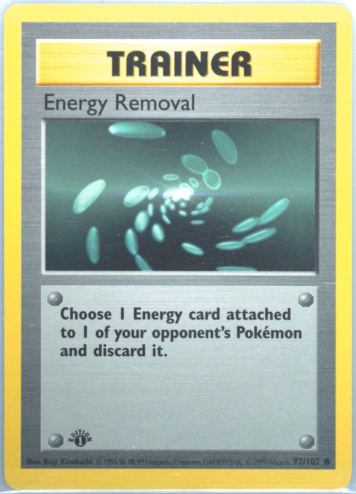 Energy Removal 1st Edition (92) 1999 Pokemon Game