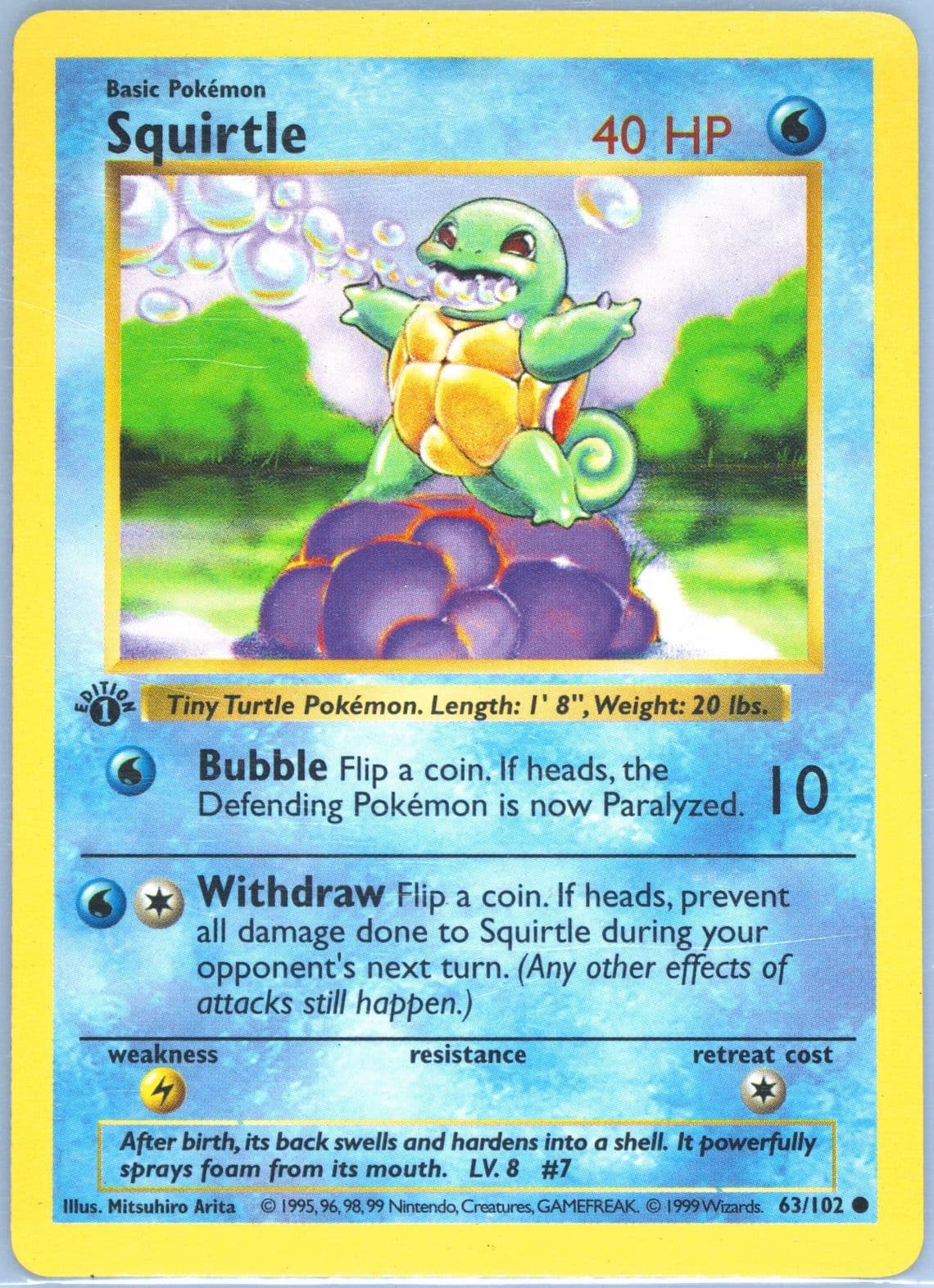 Squirtle 1st Edition (63) 1999 Pokemon Game