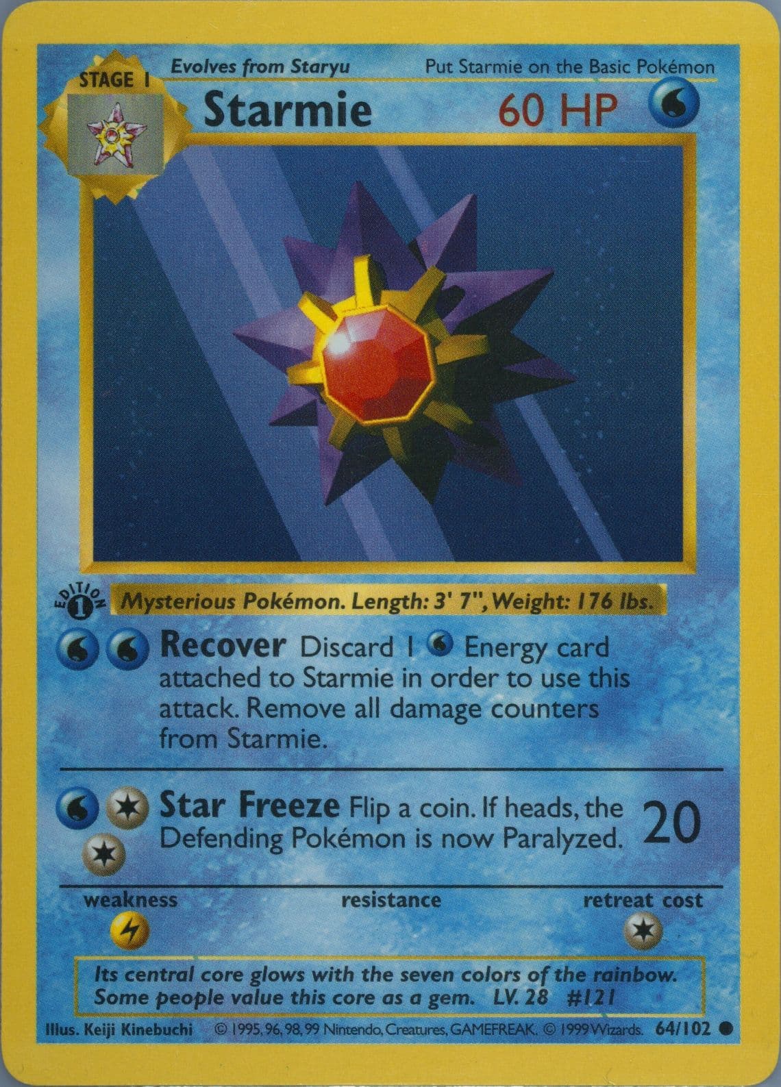 Starmie 1st Edition (64) 1999 Pokemon Game