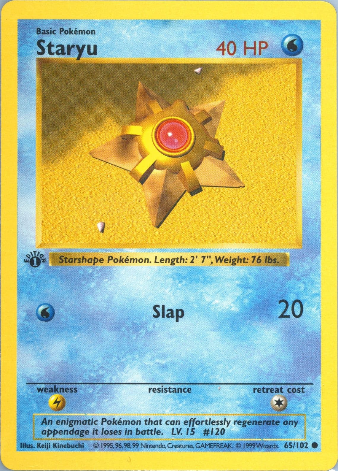Staryu 1st Edition (65) 1999 Pokemon Game