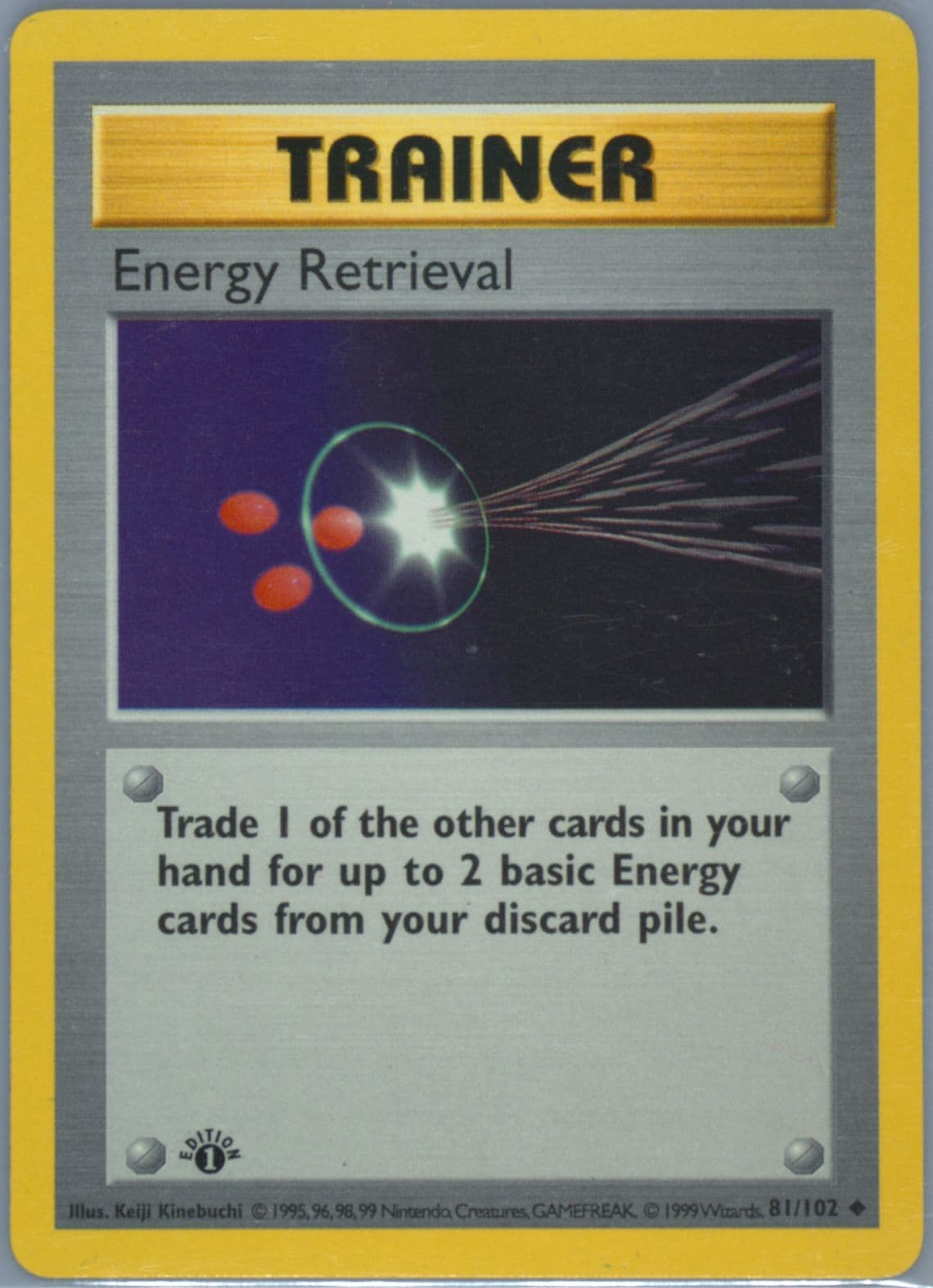 Energy Retrieval 1st Edition (81) 1999 Pokemon Game