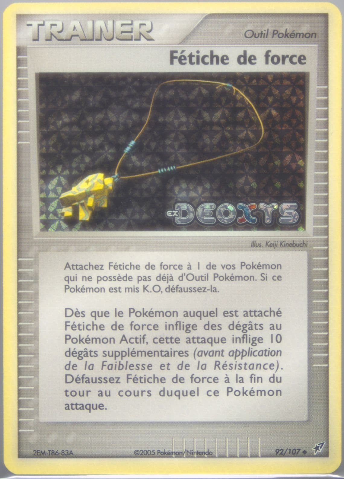 Fetiche de Force-Reverse Foil French (92) 2005 Pokemon EX Deoxys