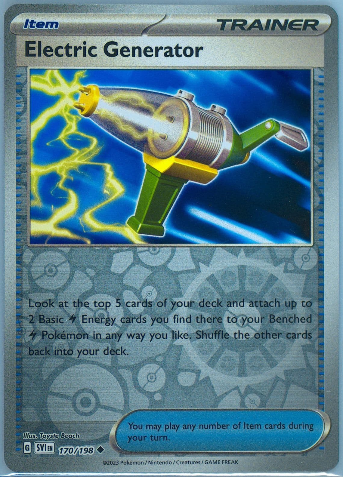 Electric Generator Reverse Holo (170) 2023 Pokemon Svi EN-Scarlet & Violet