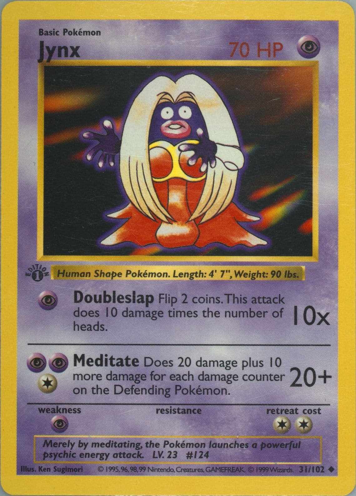 Jynx 1st Edition (31) 1999 Pokemon Game