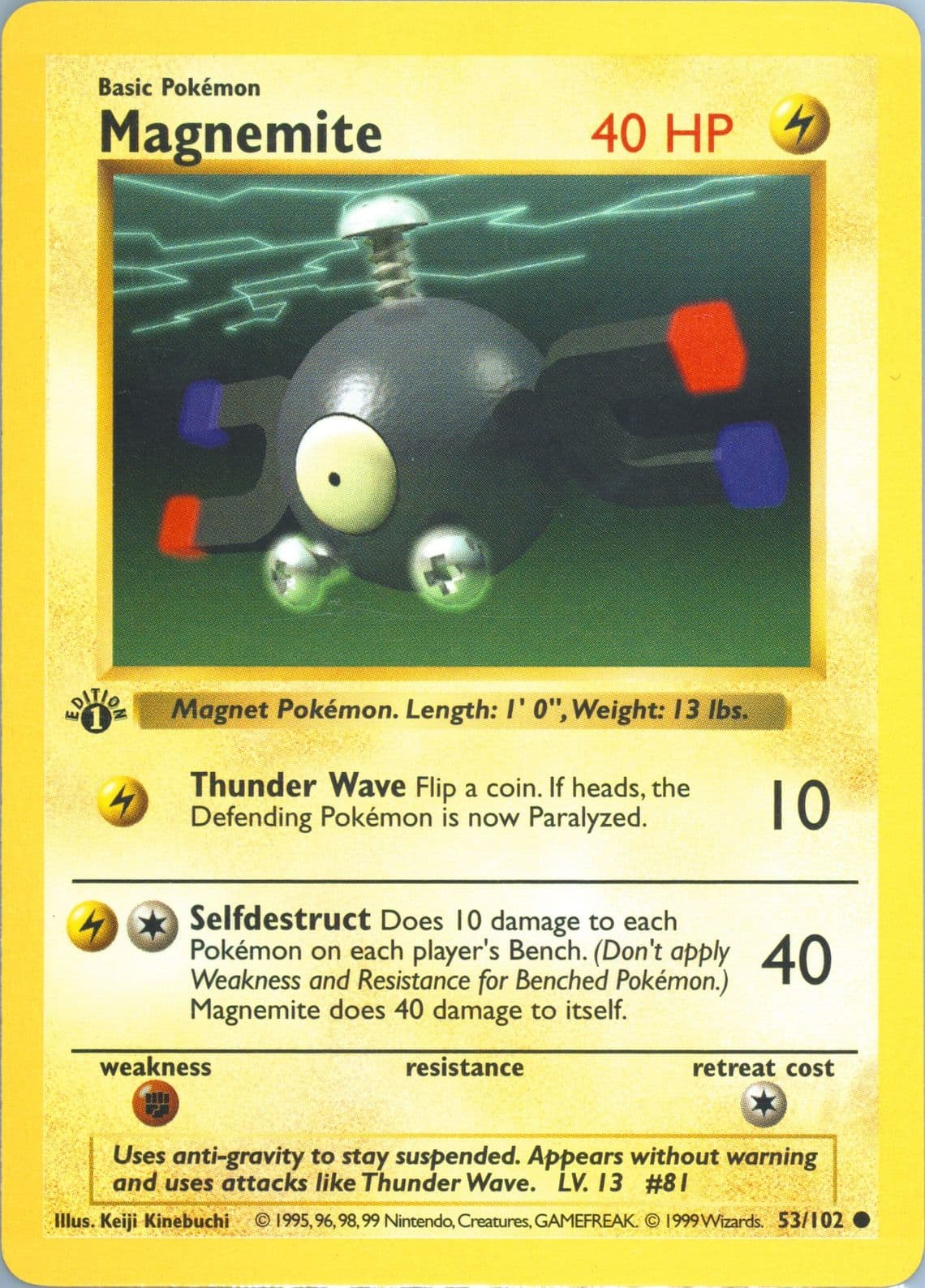 Magnemite 1st Edition (53) 1999 Pokemon Game