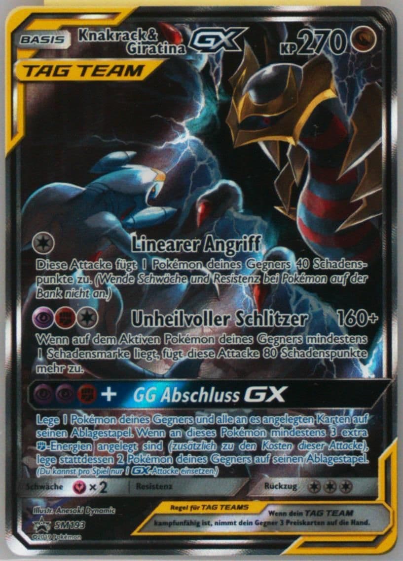 Full Art/Knakrack & Giratina GX Power Partnership Tins-German (SM193) 2019 Pokemon SM Black Star Promo