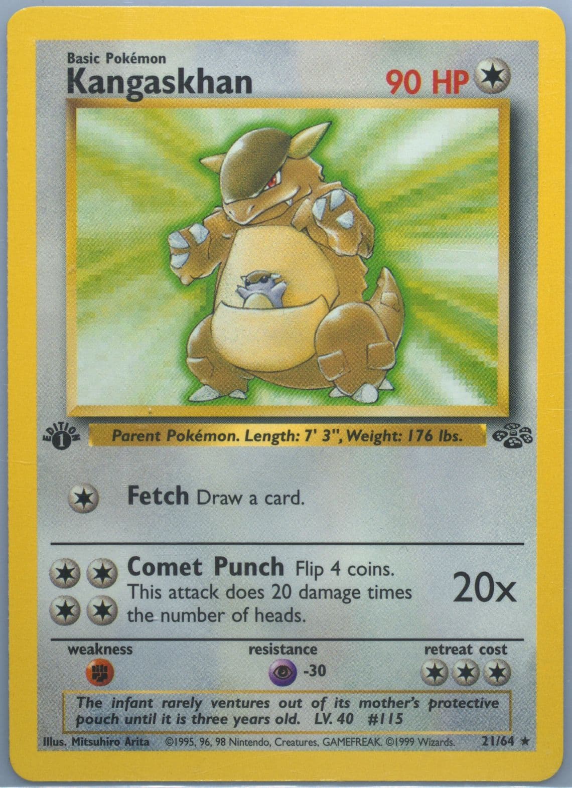 Kangaskhan 1st Edition (21) 1999 Pokemon Jungle