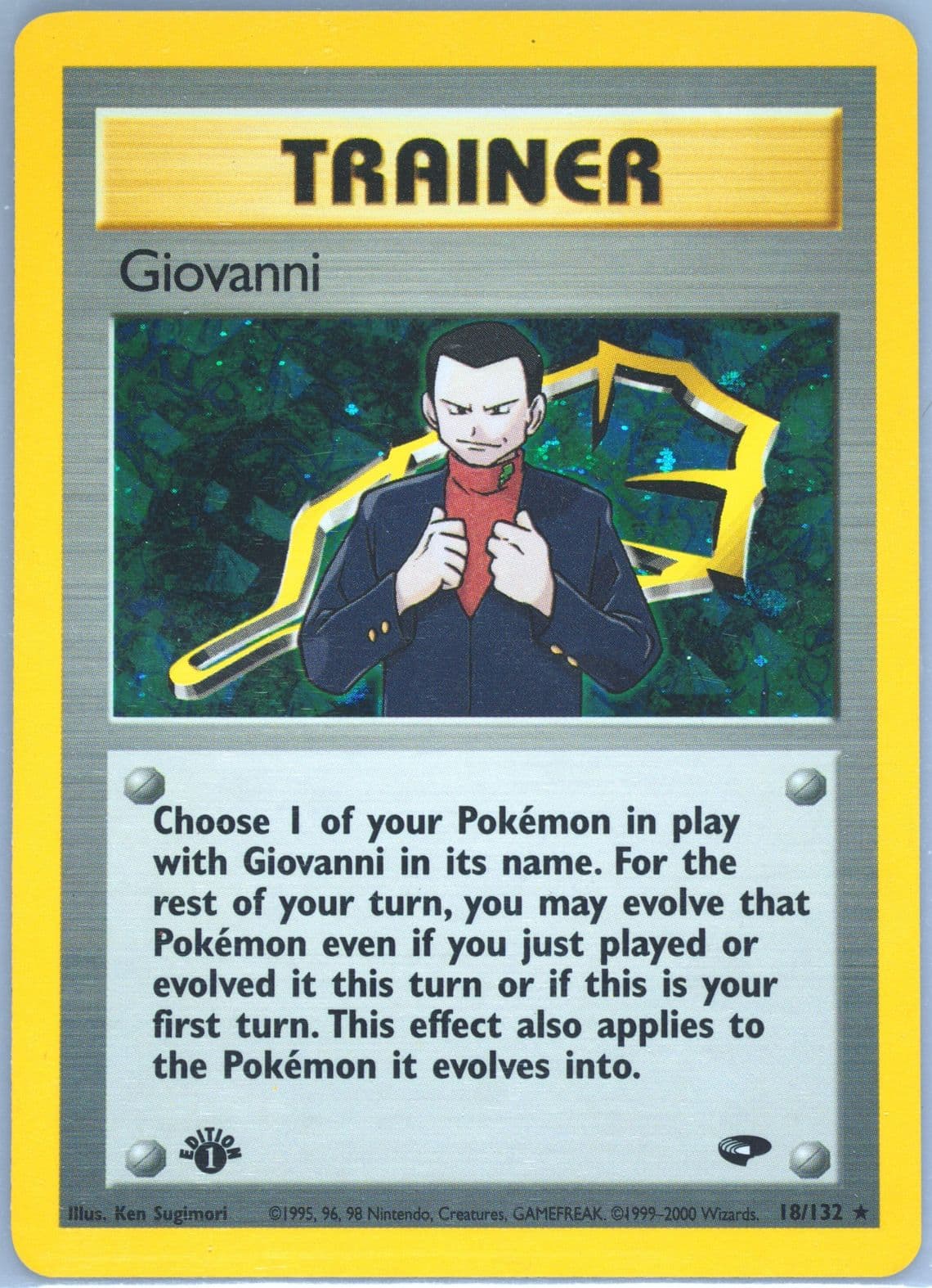 Giovanni-Holo 1st Edition (18) 2000 Pokemon Gym Challenge