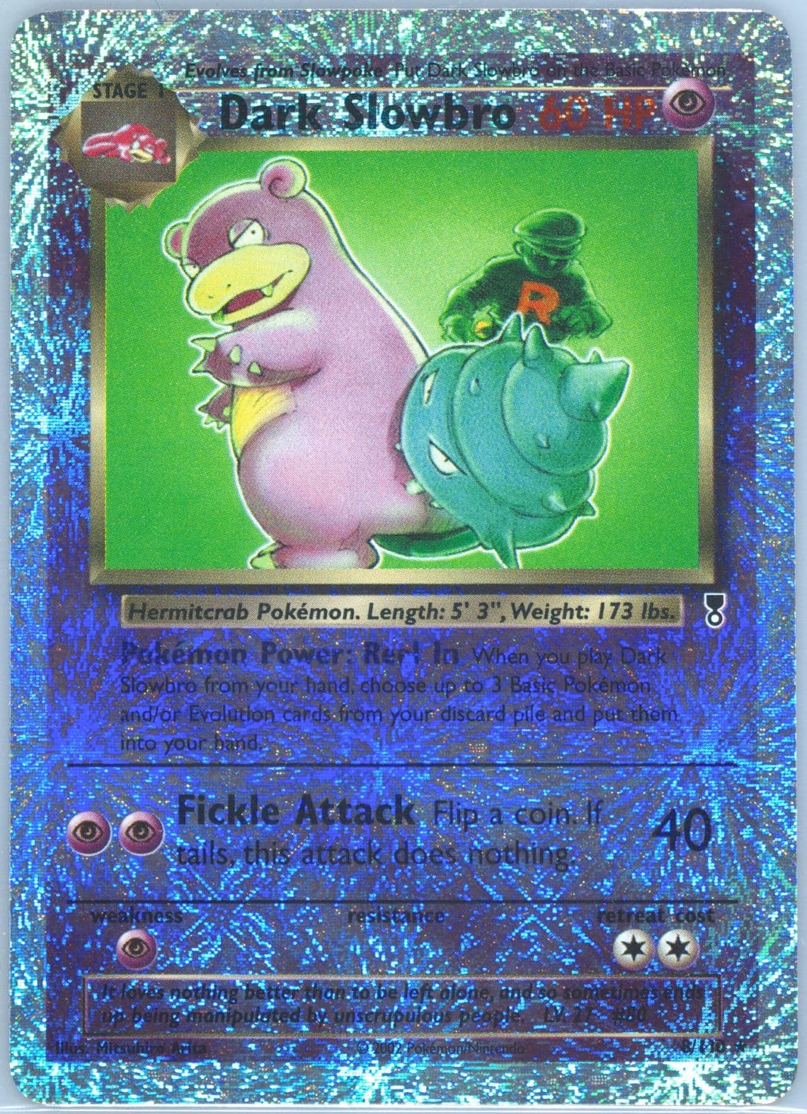 Dark Slowbro-Reverse Foil (8) 2002 Pokemon Legendary Collection