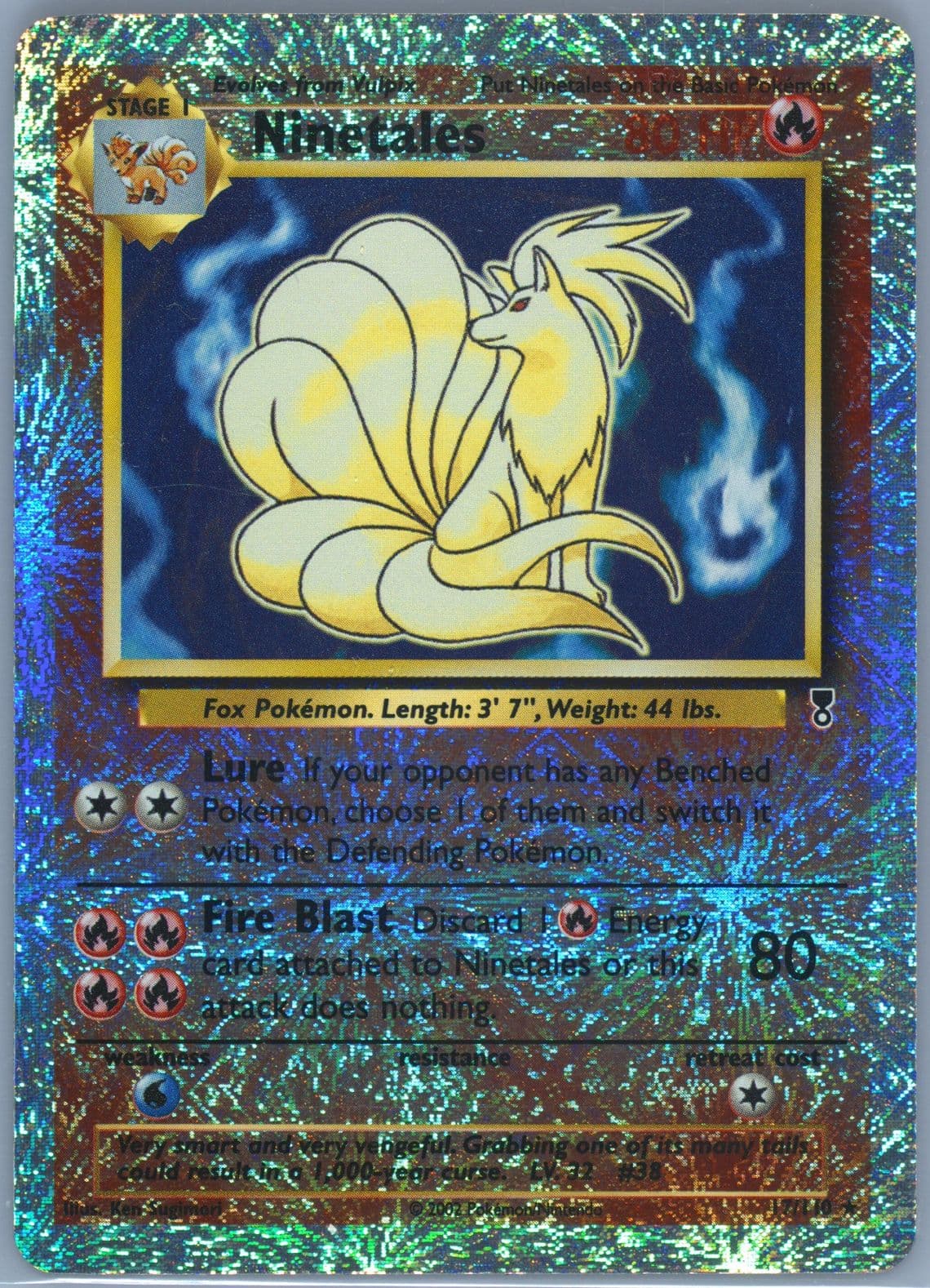 Ninetales-Reverse Foil (17) 2002 Pokemon Legendary Collection