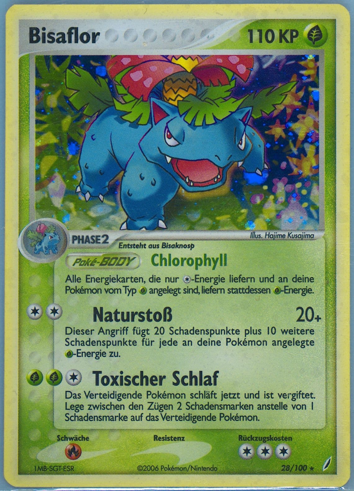 Bisaflor-Holo Green Cyclone Theme Deck-German (28) 2006 Pokemon EX Crystal Guardians