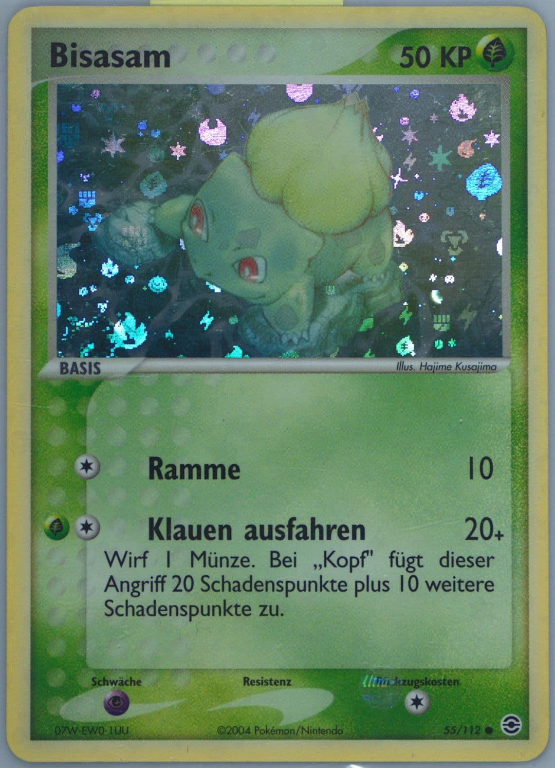 Bisasam-Reverse Foil German (55) 2004 Pokemon EX Fire Red & Leaf Green