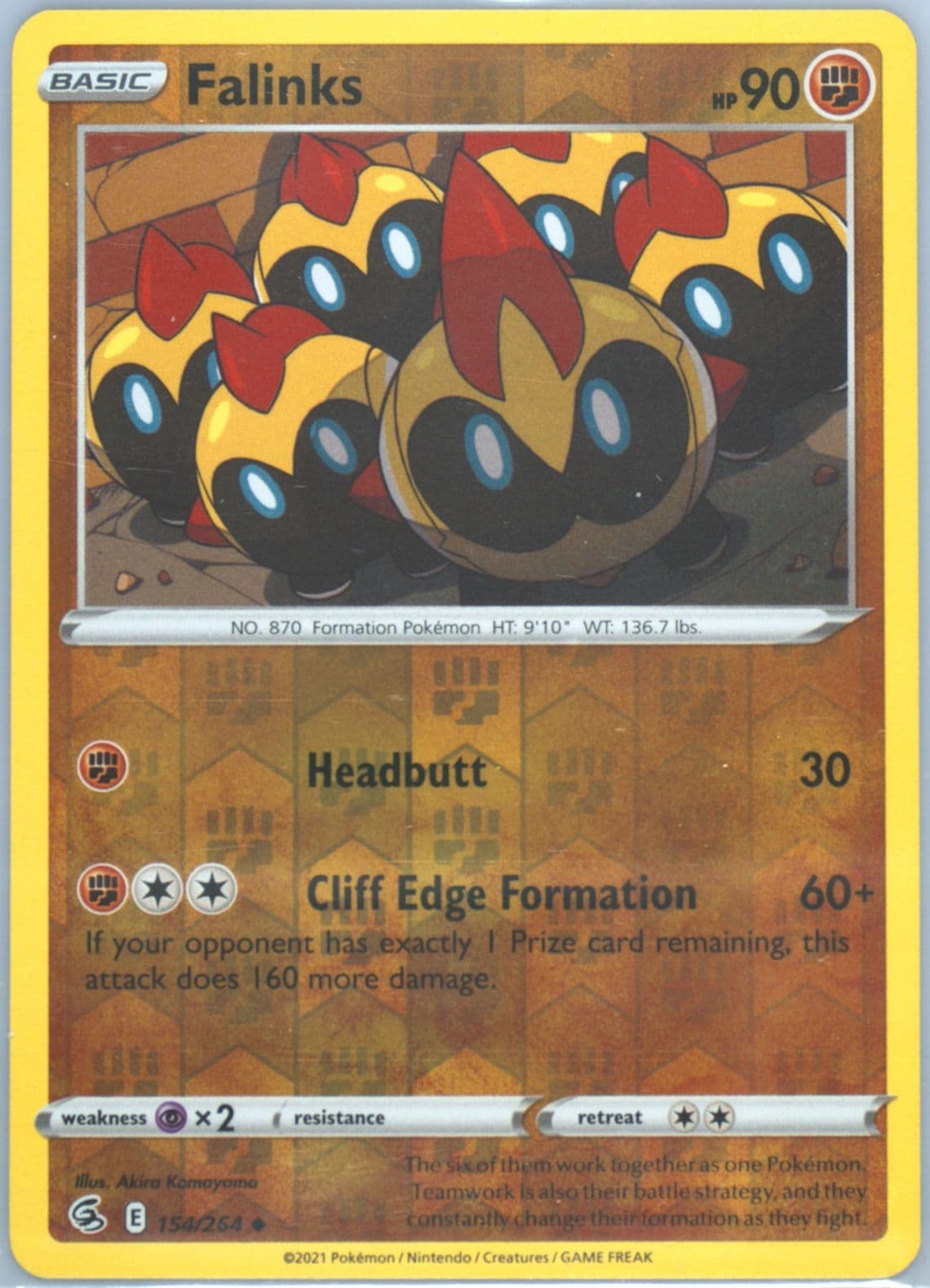 Falinks-Reverse Foil (154) 2021 Pokemon Sword & Shield Fusion Strike
