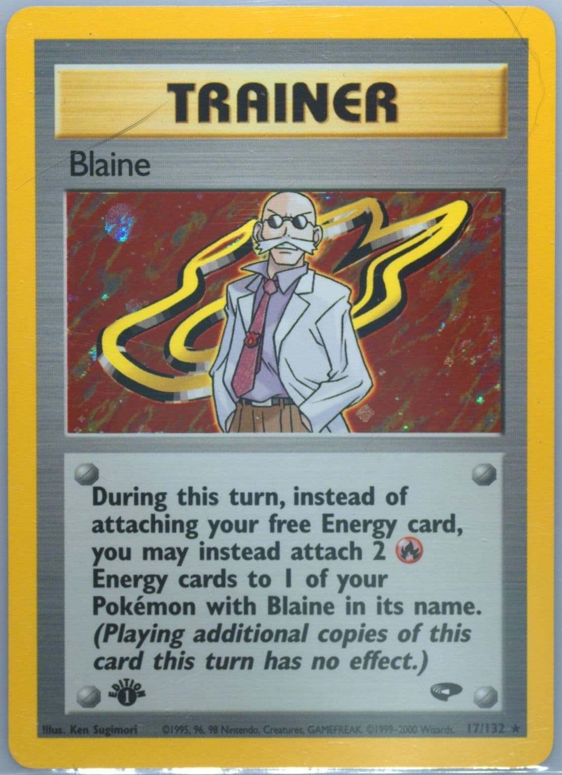 Blaine-Holo 1st Edition (17) 2000 Pokemon Gym Challenge