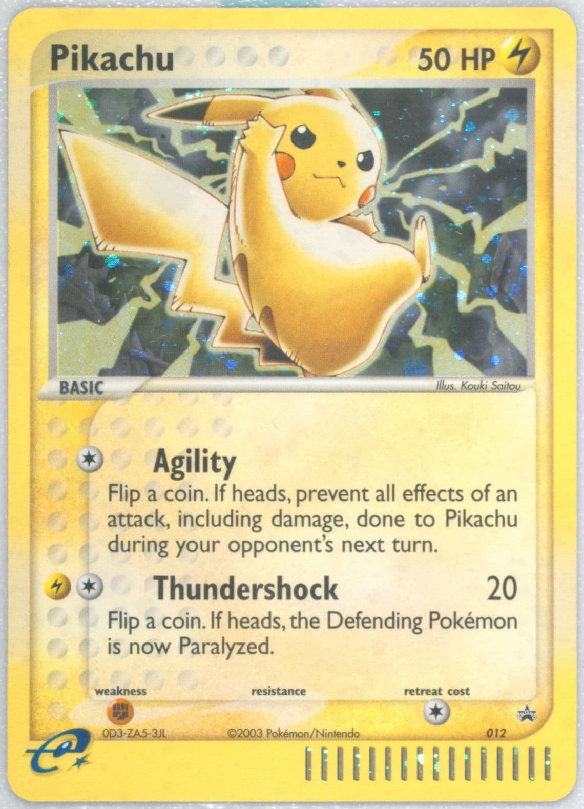 Pikachu-Holo (012) 2003 Pokemon Black Star Promo