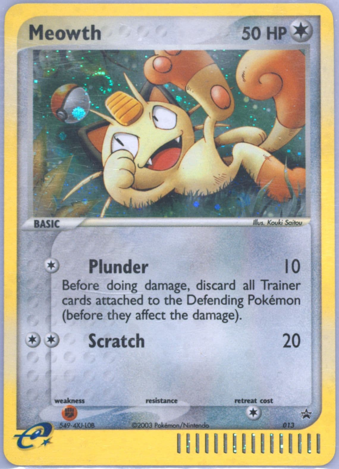 Meowth-Holo (013) 2003 Pokemon Black Star Promo