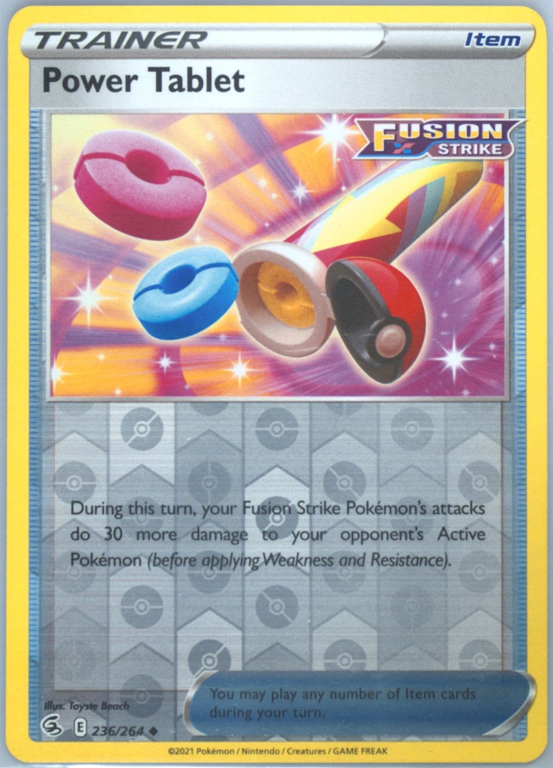 Power Tablet-Reverse Foil (236) 2021 Pokemon Sword & Shield Fusion Strike