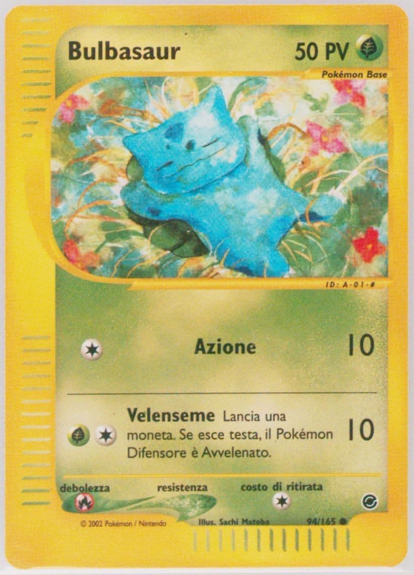 Bulbasaur-Reverse Foil Italian (94) 2002 Pokemon Expedition
