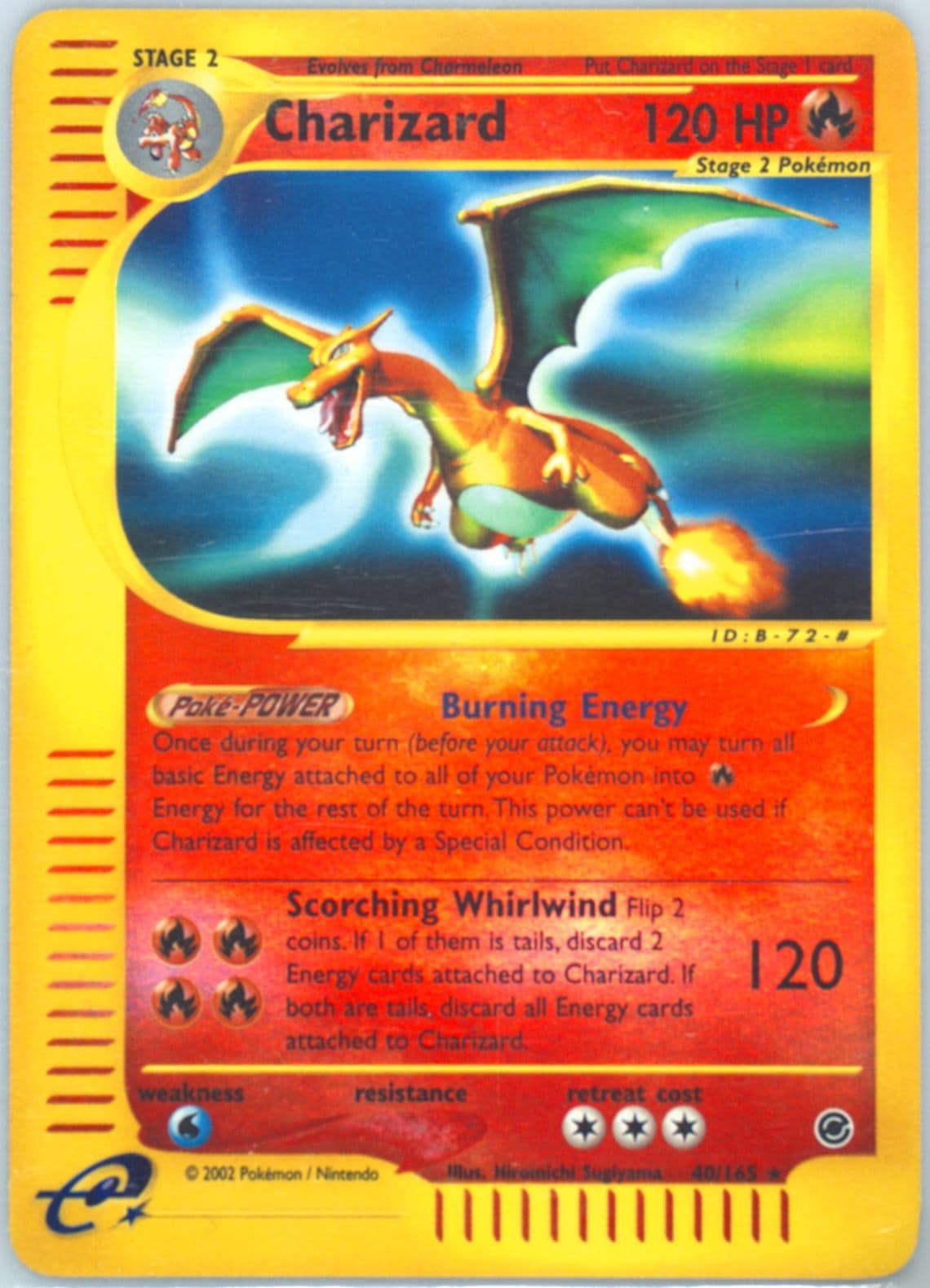 Charizard-Reverse Foil (40) 2002 Pokemon Expedition