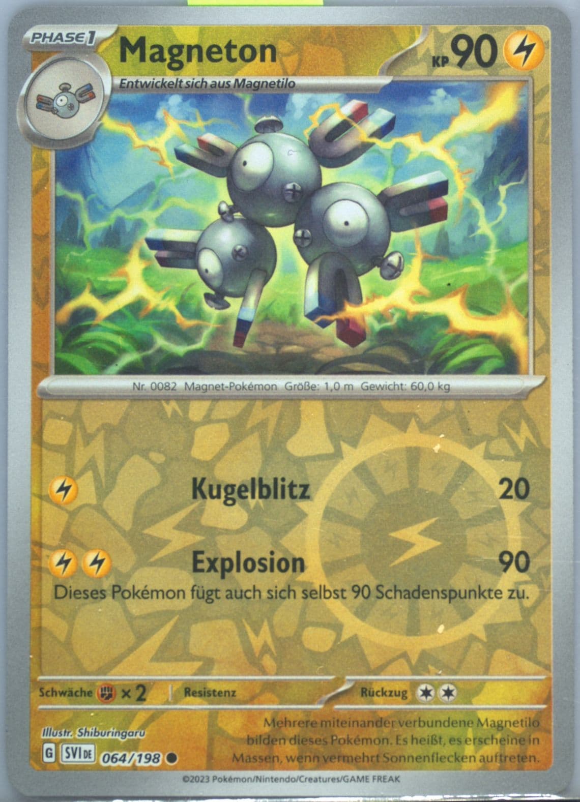Magneton Reverse Holo (064) 2023 Pokemon German Svi de-Scarlet & Violet