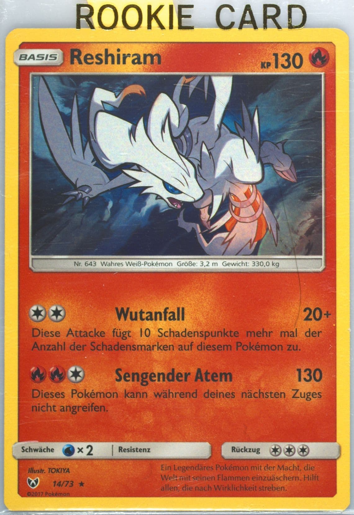 Reshiram-Holo German (14) 2017 Pokemon Sun & Moon Shining Legends